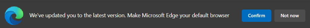 Edge updated make default